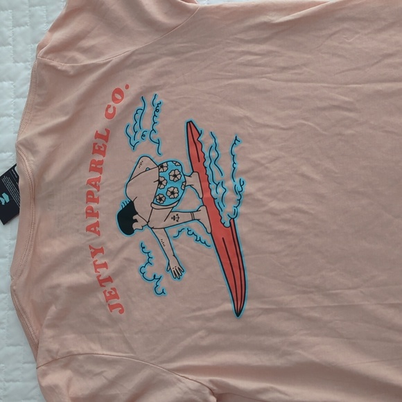Jetty Men's t-shirt Large Poly/cotton blend new pale pink - Picture 3 of 3
